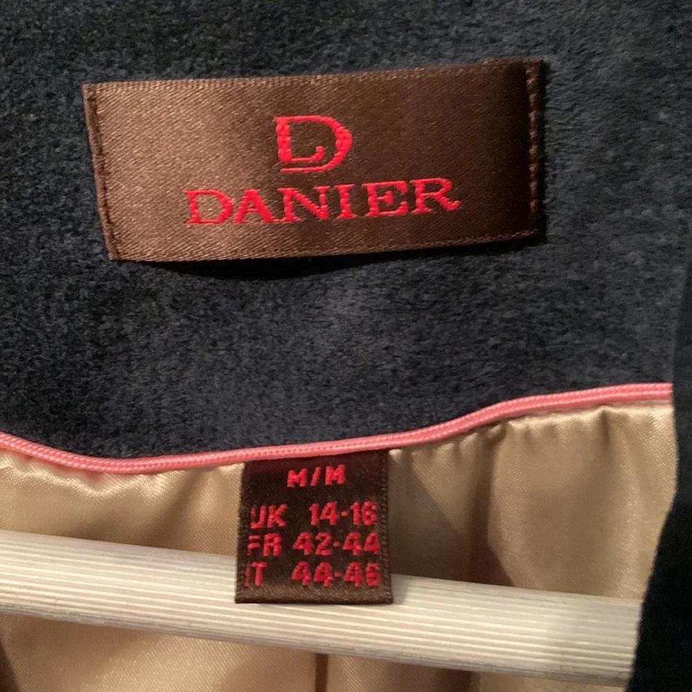 Danier navy blue suede coat - Picture 2 of 11